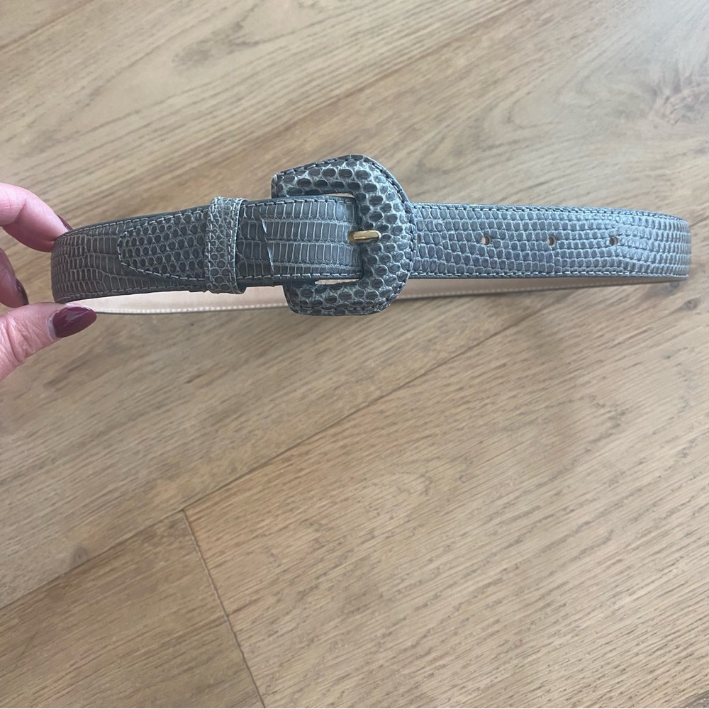 Nordstrom Gray genuine lizard belt size 26
